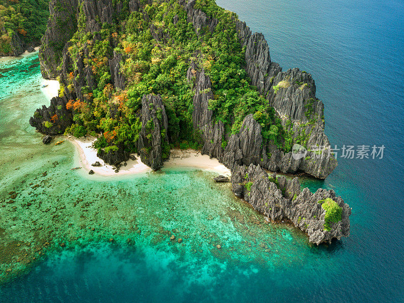 El Nido，巴拉望，菲律宾，鸟瞰图